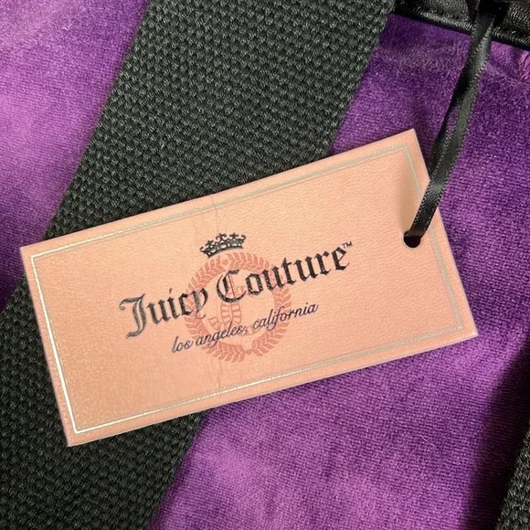 NWT Y2K Purple Velour Juicy Couture Backpack - Picture 5 of 5